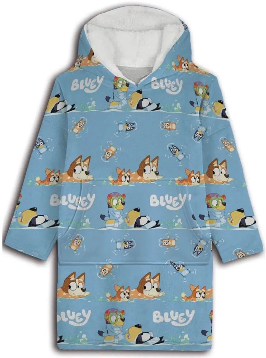 Bluey Hoodie Fleece deken Swim