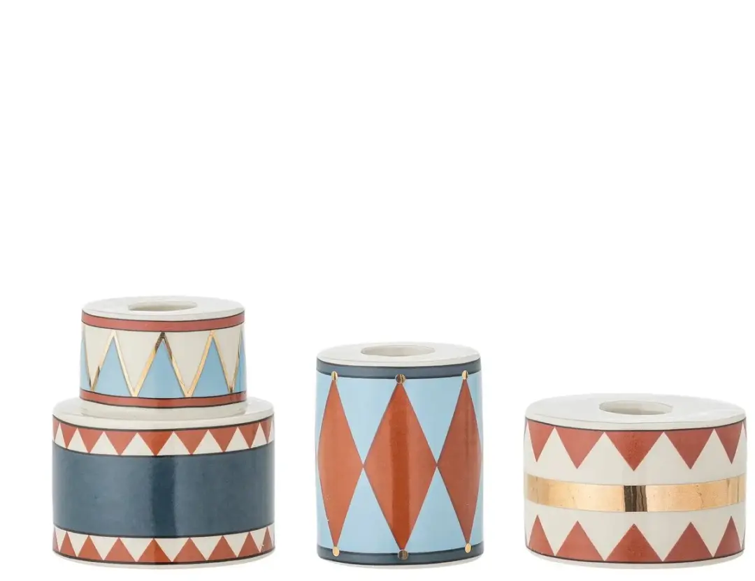 Bloomingville Bitja Kandelaar - Blauw - 3 Stuks - afbeelding 6 van 6