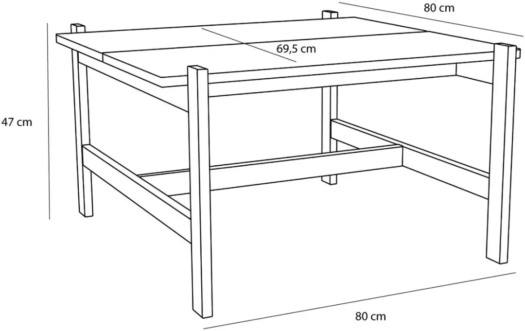 Hübsch Dash Salontafel - Natuurlijk - afbeelding 2 van 6