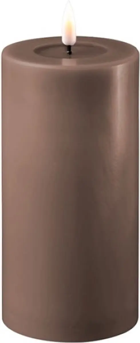 Deluxe Homeart Mokka LED Candle 7,5x15cm