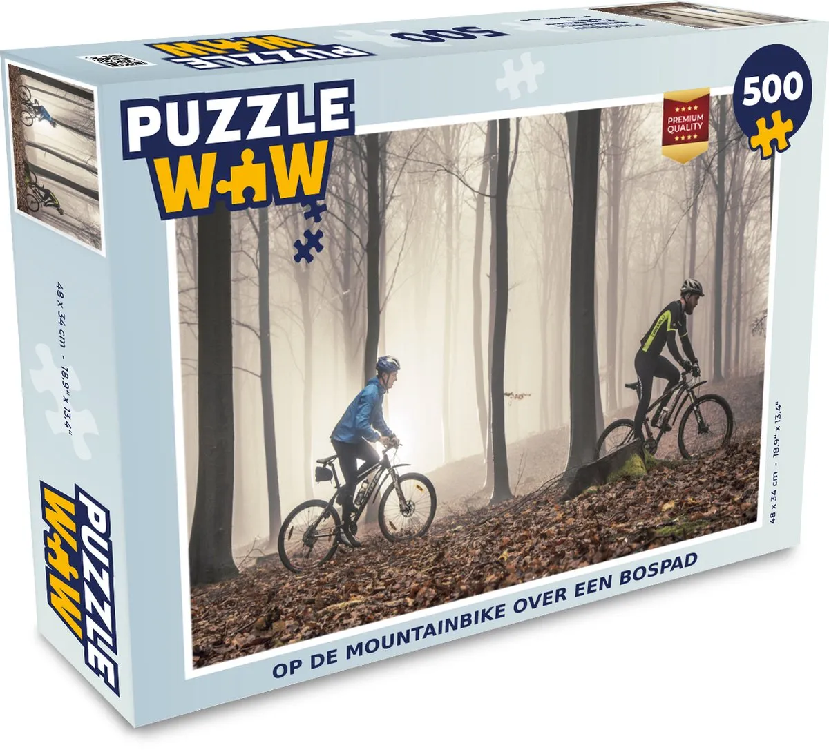PuzzleWow Puzzel Op de mountainbike 500 Stuks