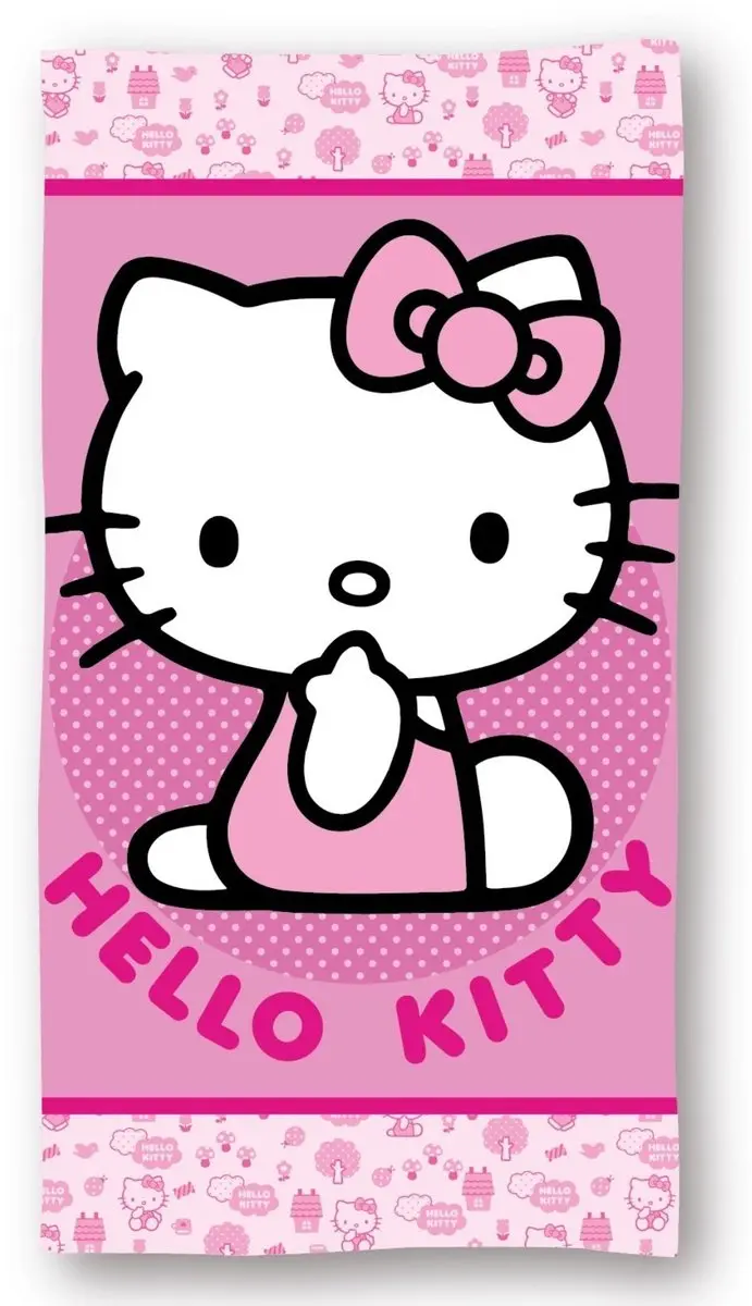 Hello Kitty Pinky Strandlaken 70x140cm