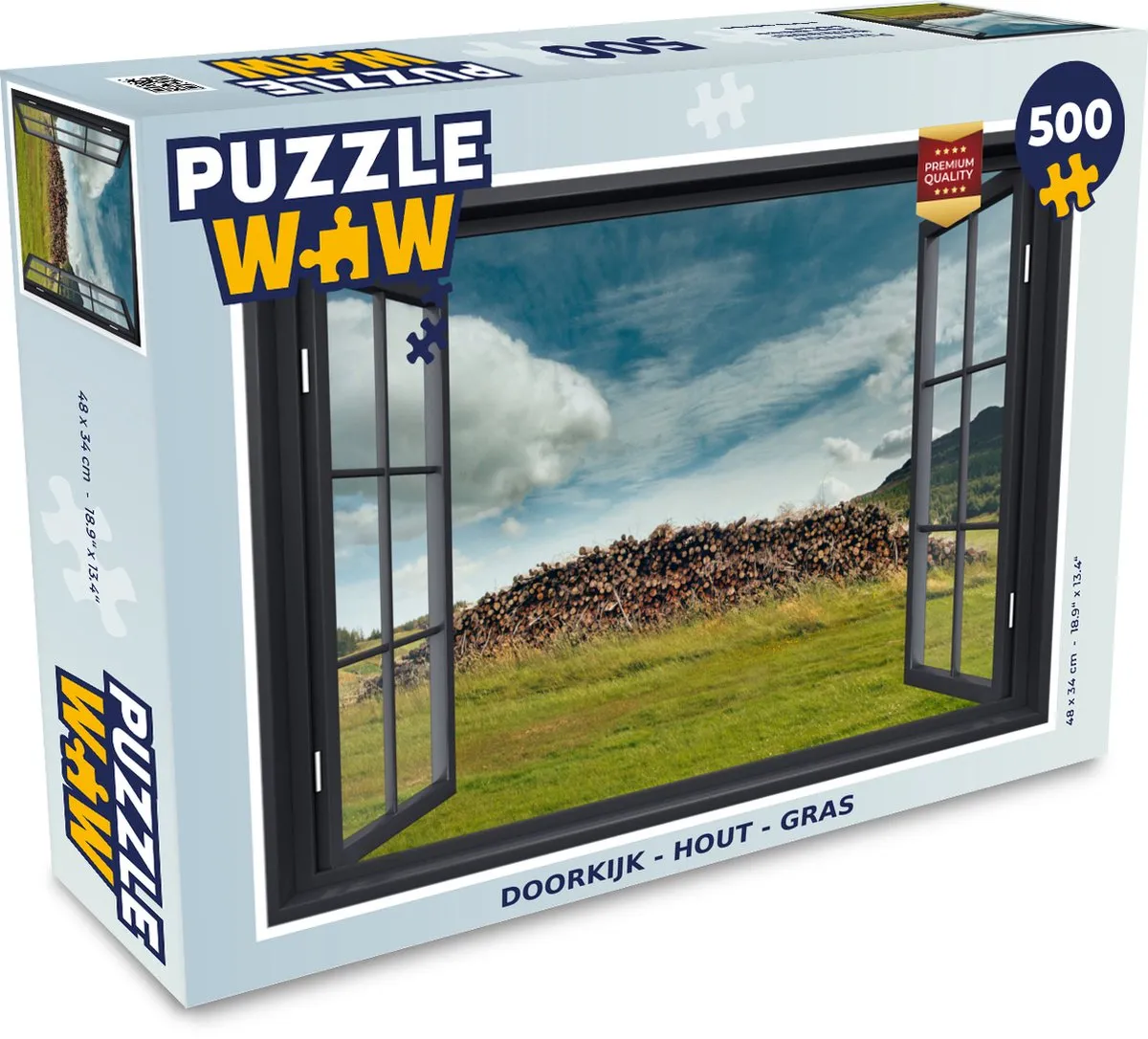 PuzzleWow Doorkijk Houten Legpuzzel 500 Stuks