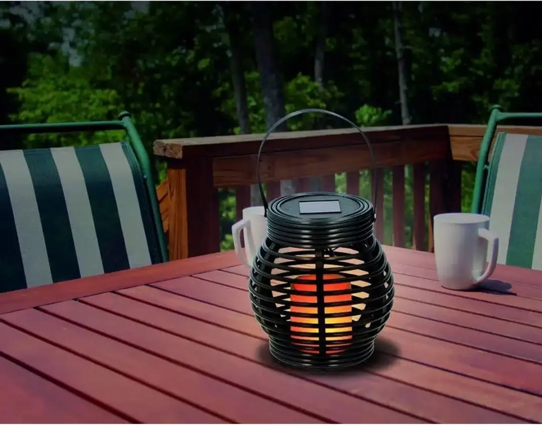 Grundig Solar Lantaarn Vlam-effect 36 LED - Zwart - afbeelding 5 van 6