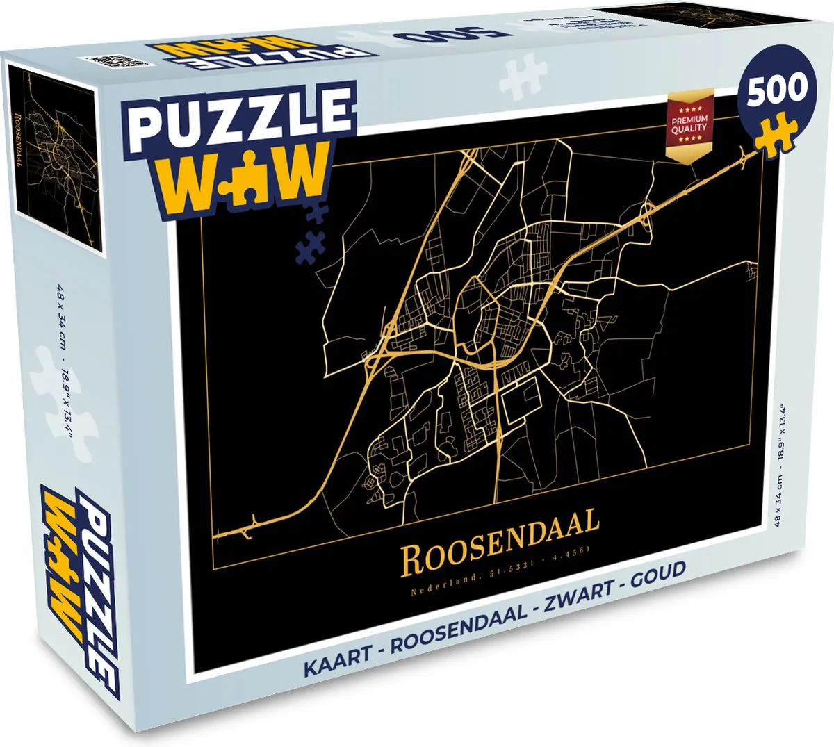 PuzzleWow Legpuzzel 500 Stuks - Roosendaal - Multicolor