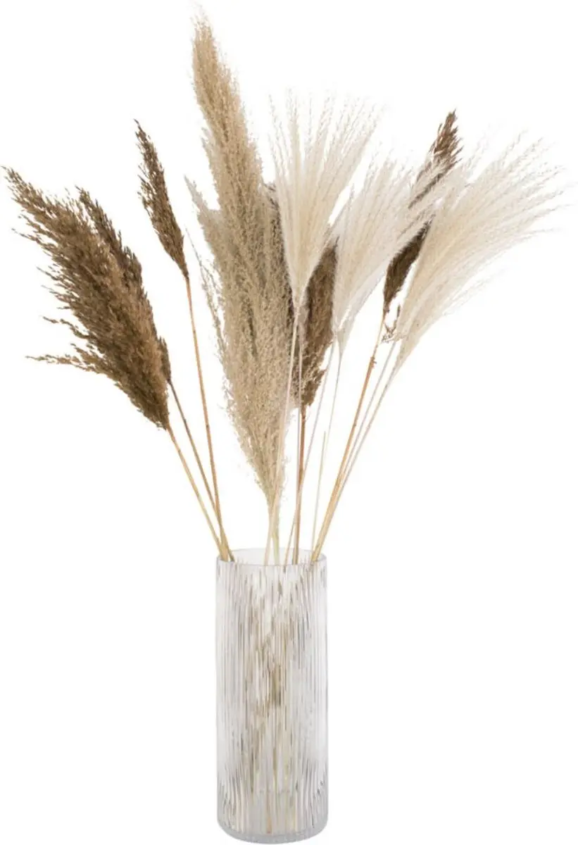 Present Time Allure Straight Vaas - Ø12x30cm - Grijs - afbeelding 5 van 6