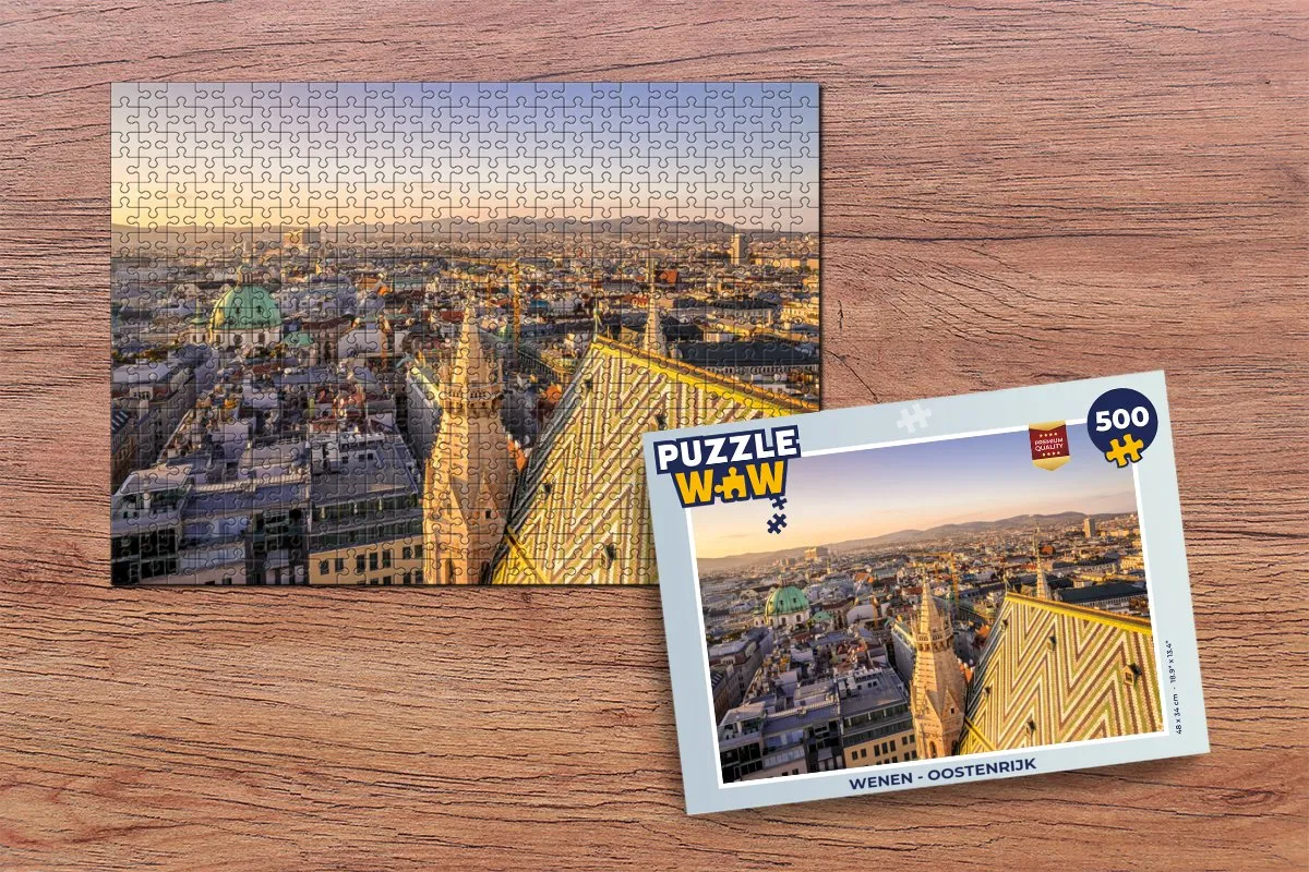 PuzzleWow Wenen Legpuzzel 500 Stuks - Multicolor