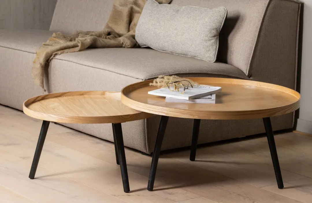 WOOOD Mesa Bijzettafel 78cm - Naturel - afbeelding 2 van 6