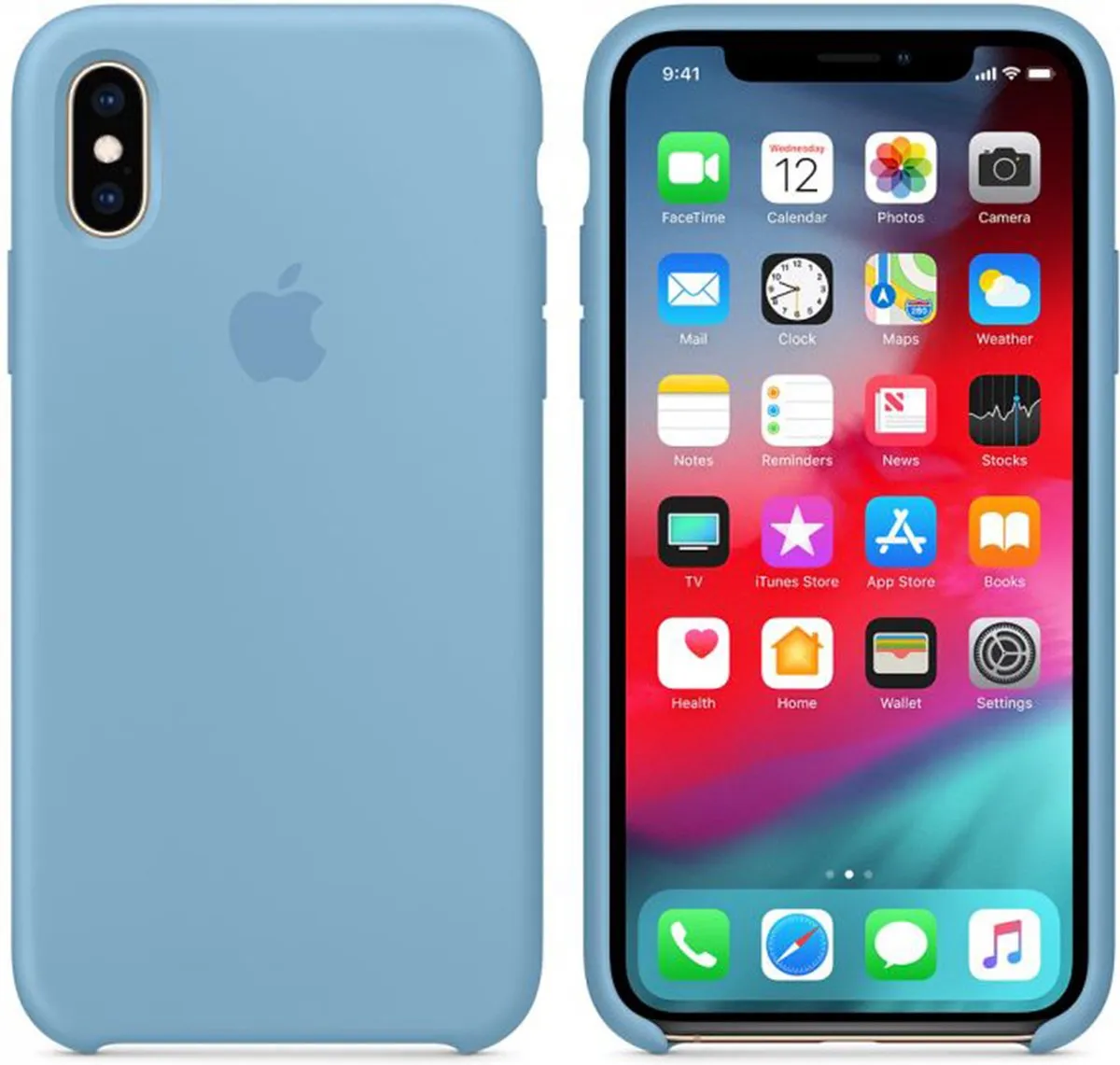 Apple Siliconen Back Cover iPhone XS Cornflower Blue MW982ZM/A