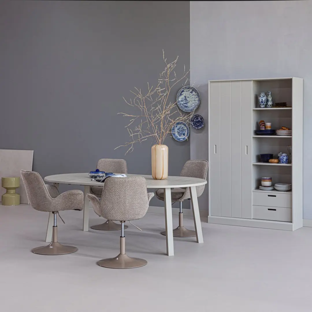 WOOOD Janne Uitschuifbare Eettafel 120cm - Dakargrau - afbeelding 2 van 6