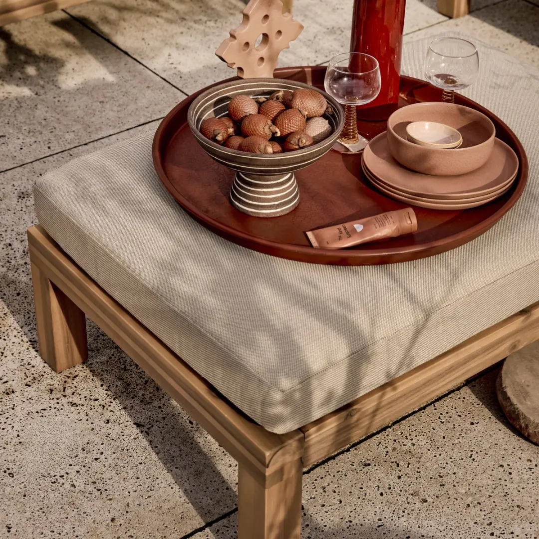 vtwonen Relax Hocker Acaciahout 120cm - Naturel - afbeelding 3 van 6