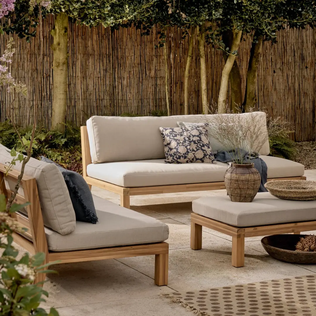 vtwonen Relax Hocker Acaciahout 120cm - Naturel - afbeelding 2 van 6