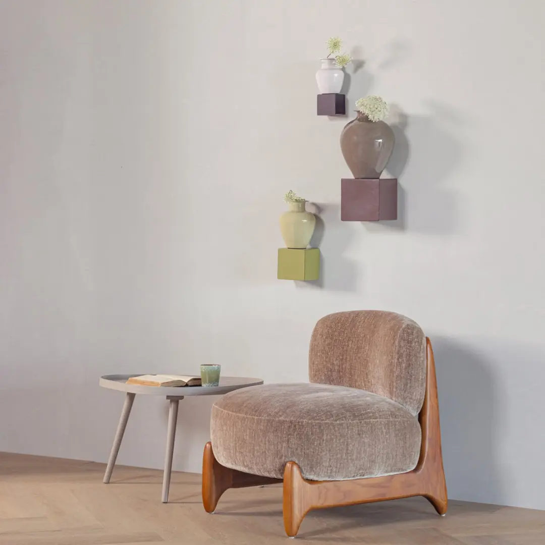 WOOOD Mae Bijzettafel Organisch - Hout - 40x61x50cm - Zand - afbeelding 2 van 6