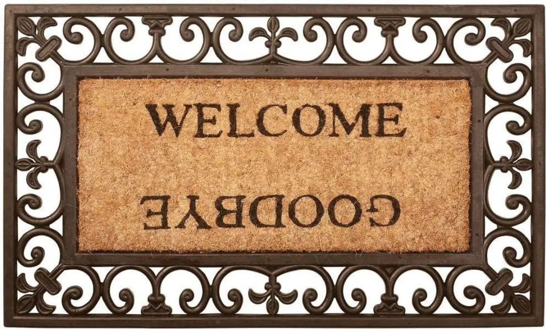 Esschert Design Welcome & Goodbye Deurmat - Bruin - afbeelding 5 van 6