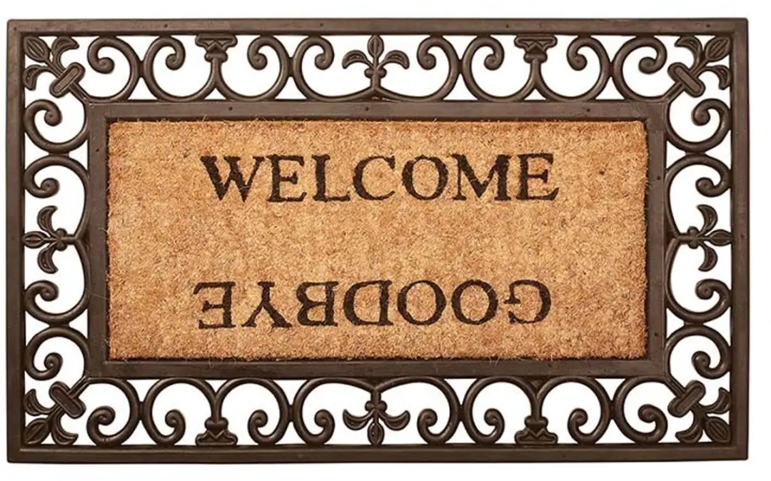 Esschert Design Welcome & Goodbye Deurmat - Bruin - afbeelding 4 van 6