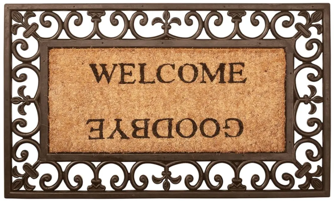 Esschert Design Welcome & Goodbye Deurmat - Bruin - afbeelding 2 van 6