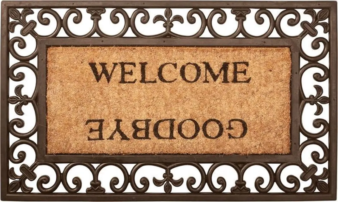 Esschert Design Welcome & Goodbye Deurmat - Bruin - afbeelding 6 van 6