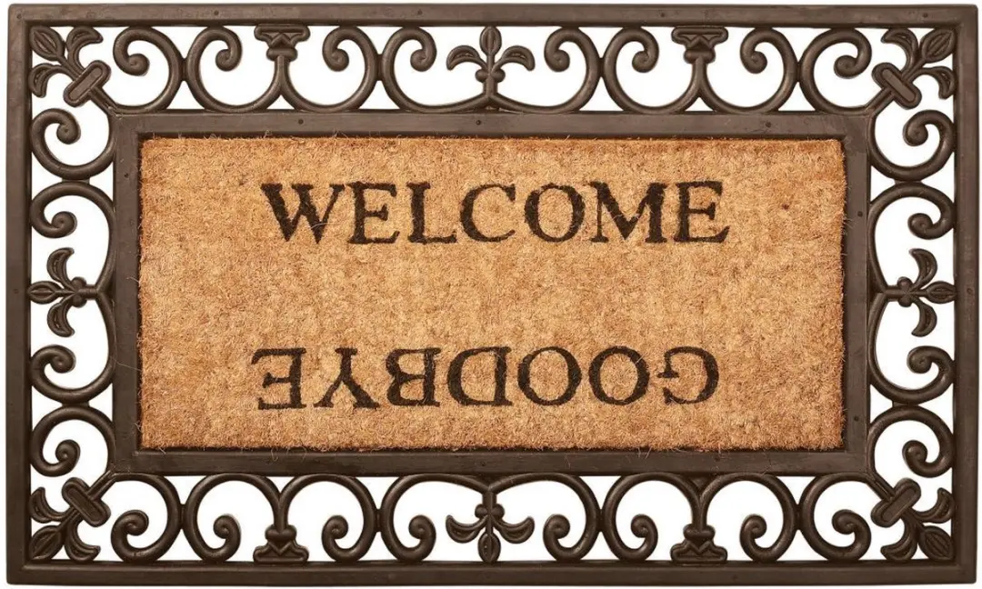 Esschert Design Welcome & Goodbye Deurmat - Bruin - afbeelding 3 van 6