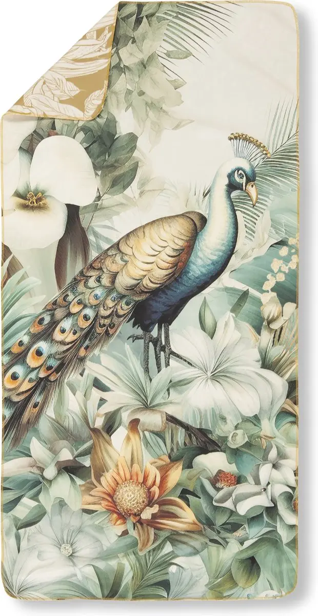 HIP Sporthanddoek "bladeren en vogels"