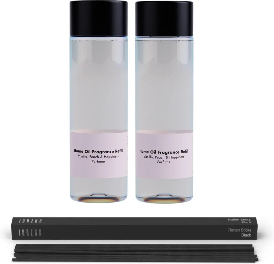 JANZEN Home Fragrance Refill &C Vanilla Peach & Happiness 2-pack Incl. Sticks
