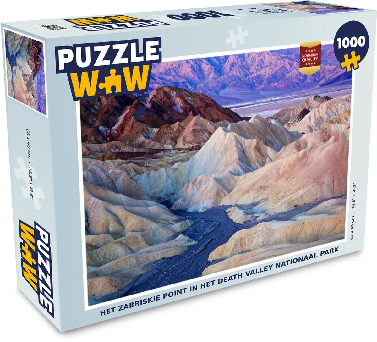 PuzzleWow Het Zabriskie Point Death Valley Legpuzzel 1000 Stuks - Multicolor