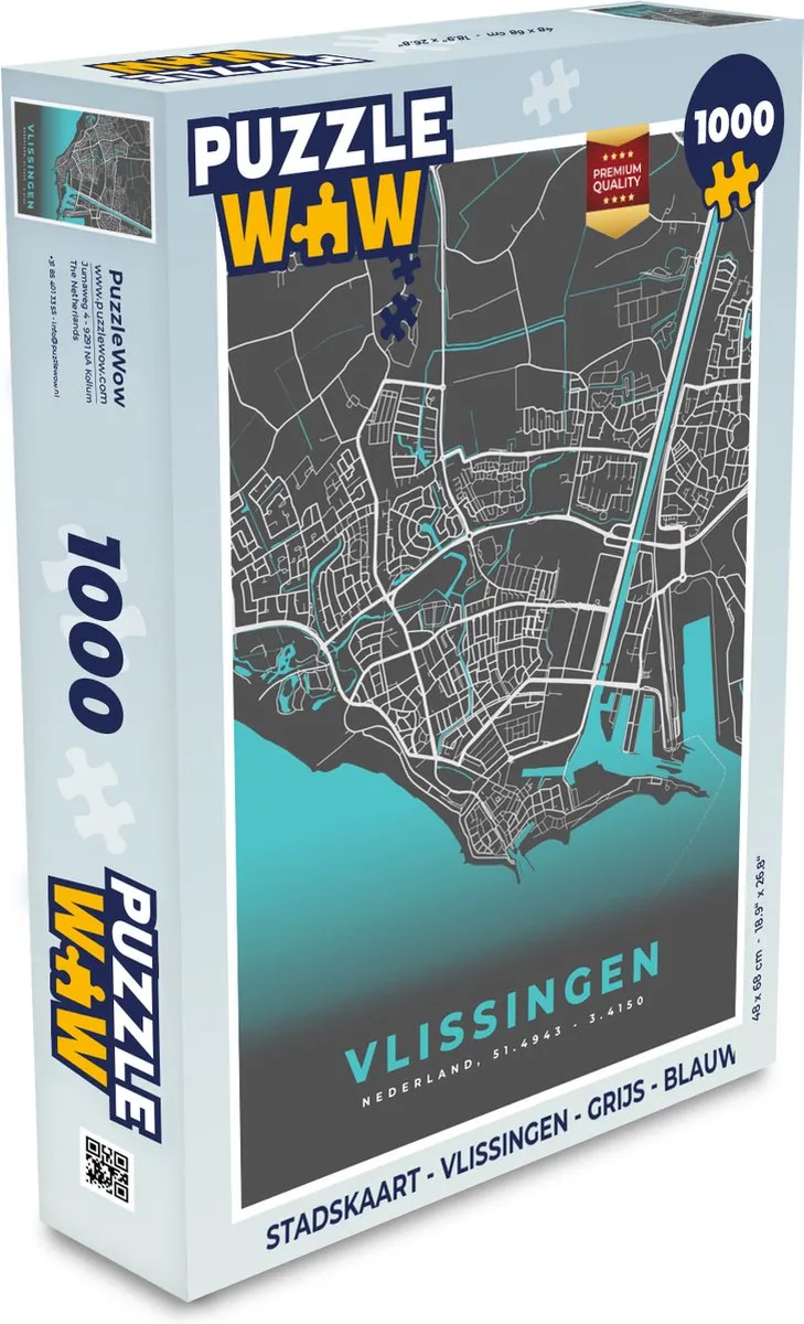 PuzzleWow Vlissingen Legpuzzel 1000 Stuks