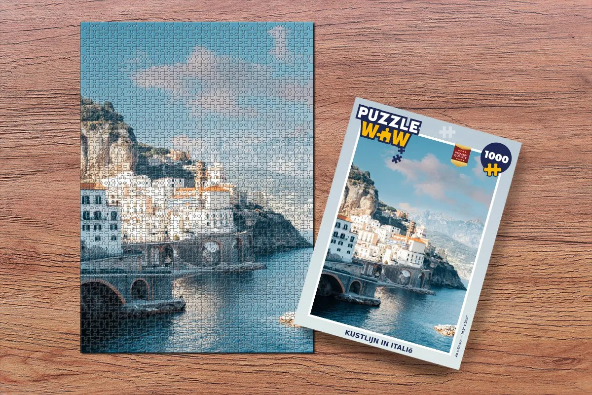 PuzzleWow Italië Stad Legpuzzel 1000 Stuks - Multicolor