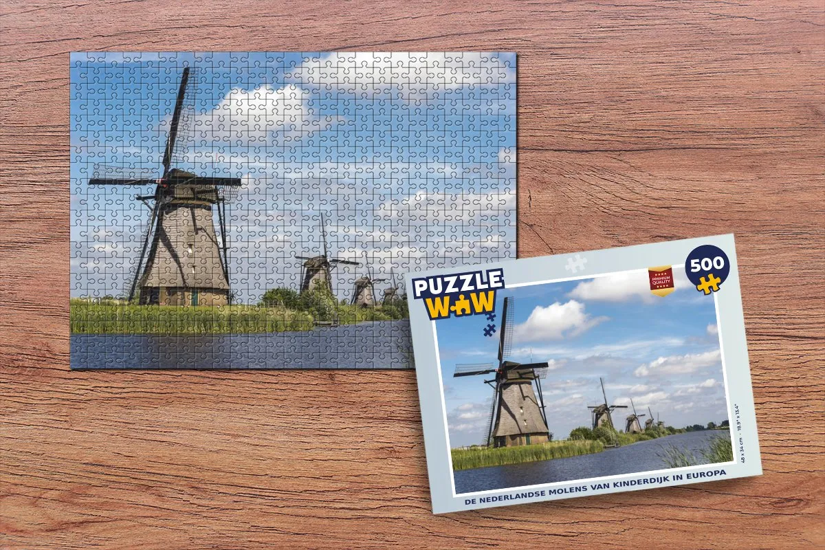 PuzzleWow Holland Water Legpuzzel 500 Stuks - Multicolor