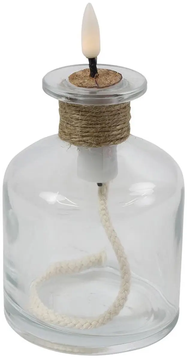 Lamp fles Glas vaasje LED olielampje Countryfield