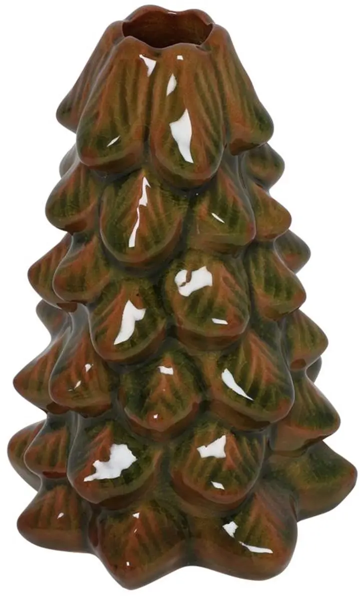Kaarshouder kerstboom groen H15cm