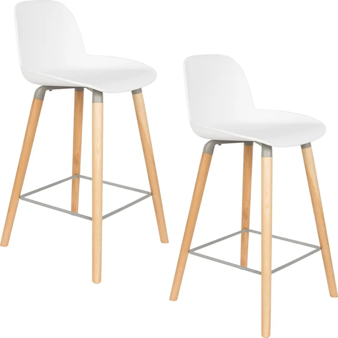 Zuiver Albert Kuip Barkrukken rugleuning 65 cm Wit