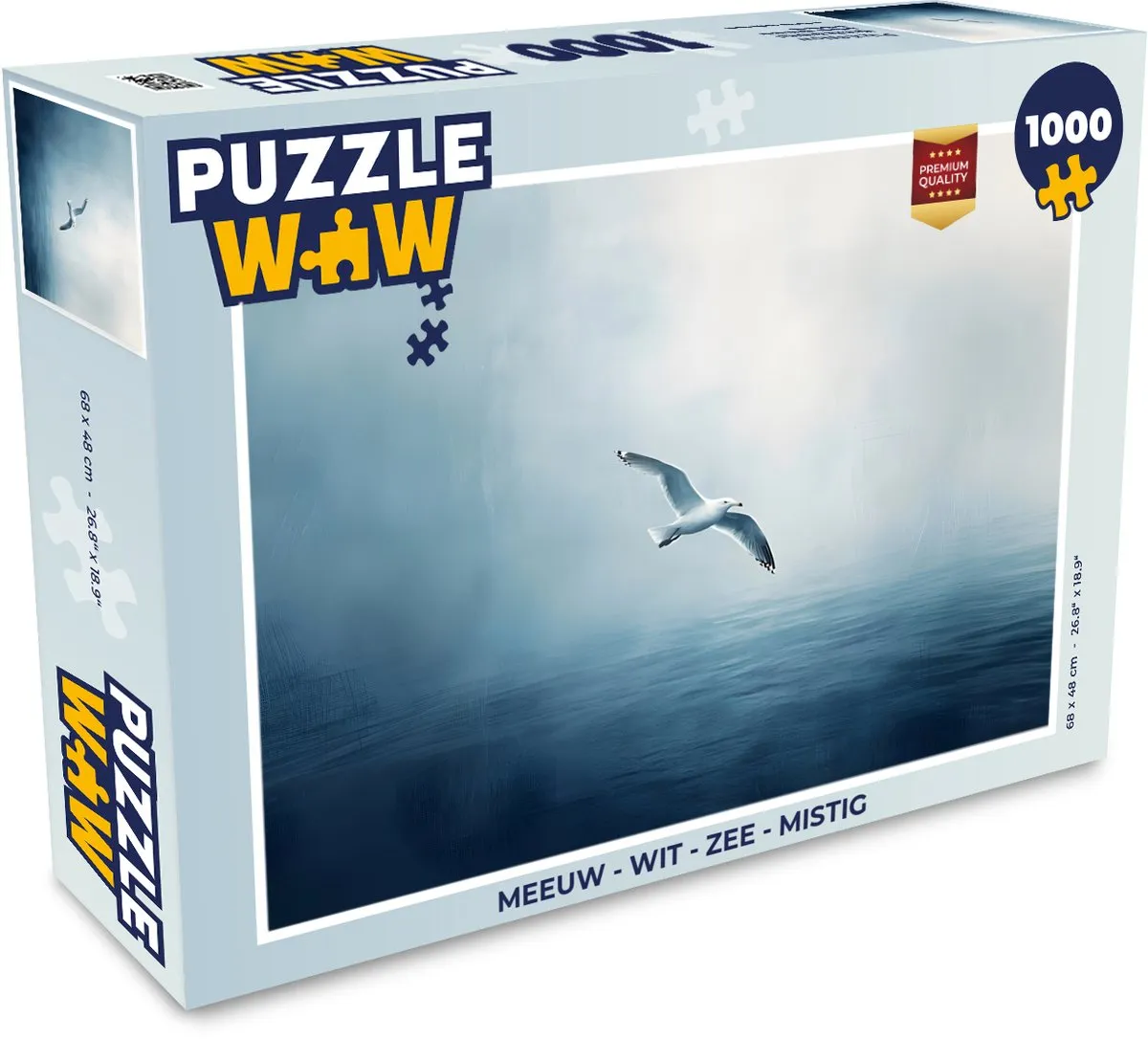 PuzzleWow Legpuzzel Meeuw - Zee 1000 Stuks