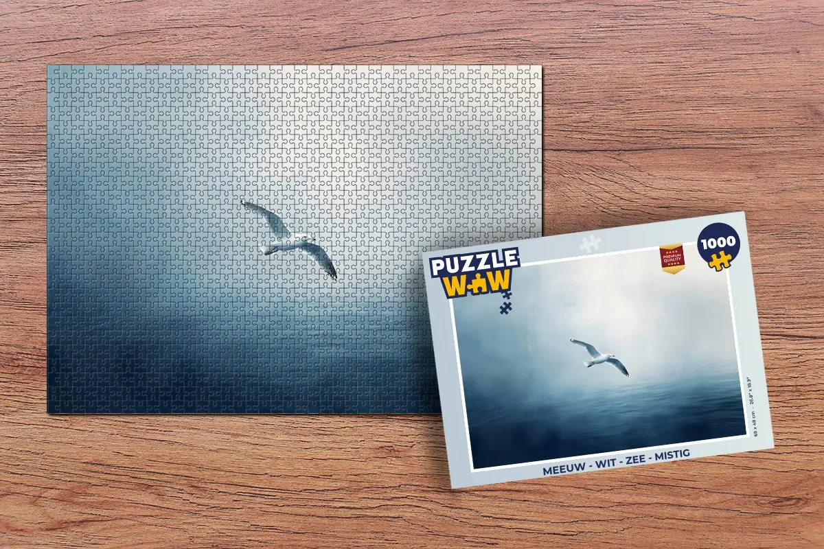 PuzzleWow Legpuzzel Meeuw - Zee 1000 Stuks
