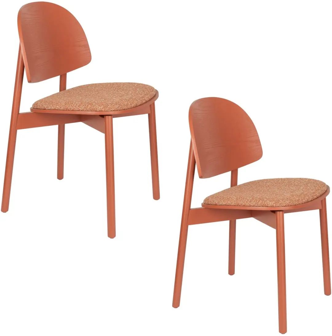 Zuiver Sunrise Eetkamerstoel - Rood - Set van 2