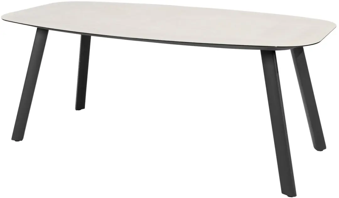 Manolo dining tuintafel printed ceramic 180x95xH75 cm antraciet Taste 4SO