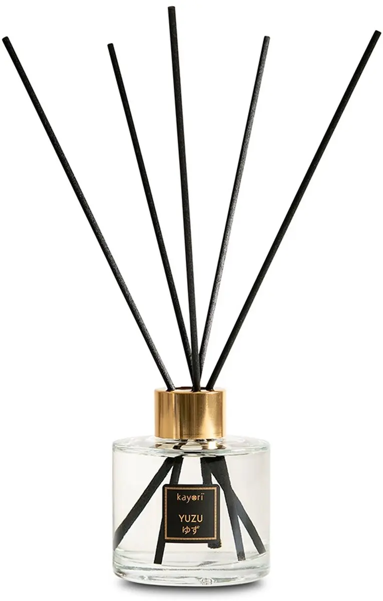 Kayori Yuzu Diffuser Geurstokjes 100ml - Zwart - afbeelding 2 van 4