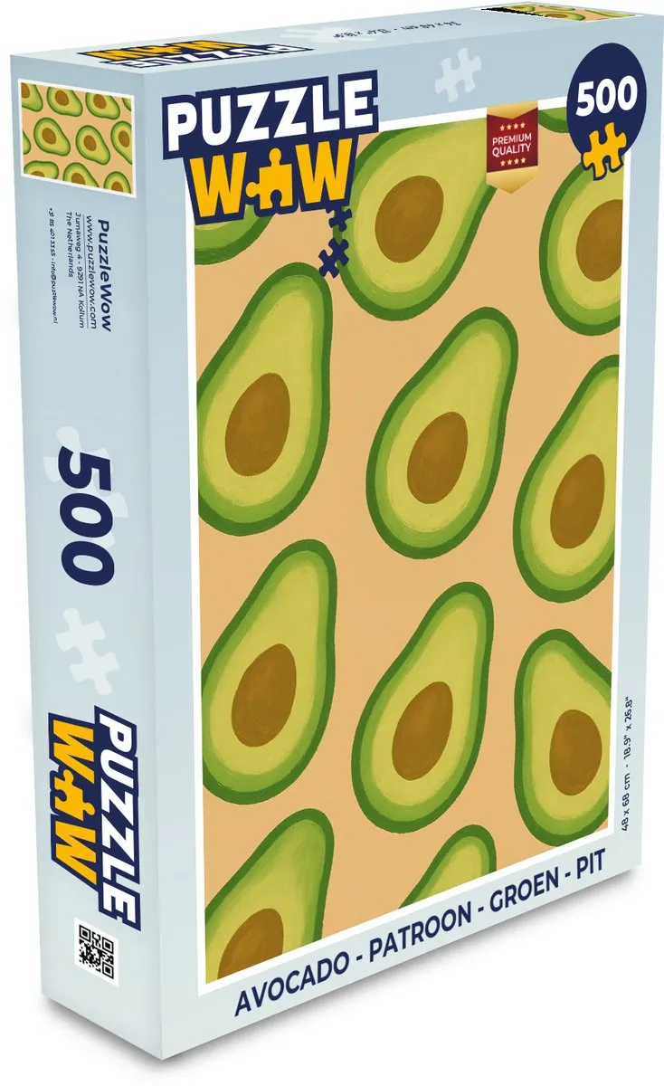 PuzzleWow Avocado Legpuzzel 500 Stuks
