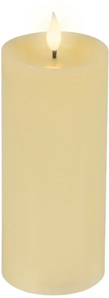 Lumineo led kaars echt wax creme 20 cm flikkerend