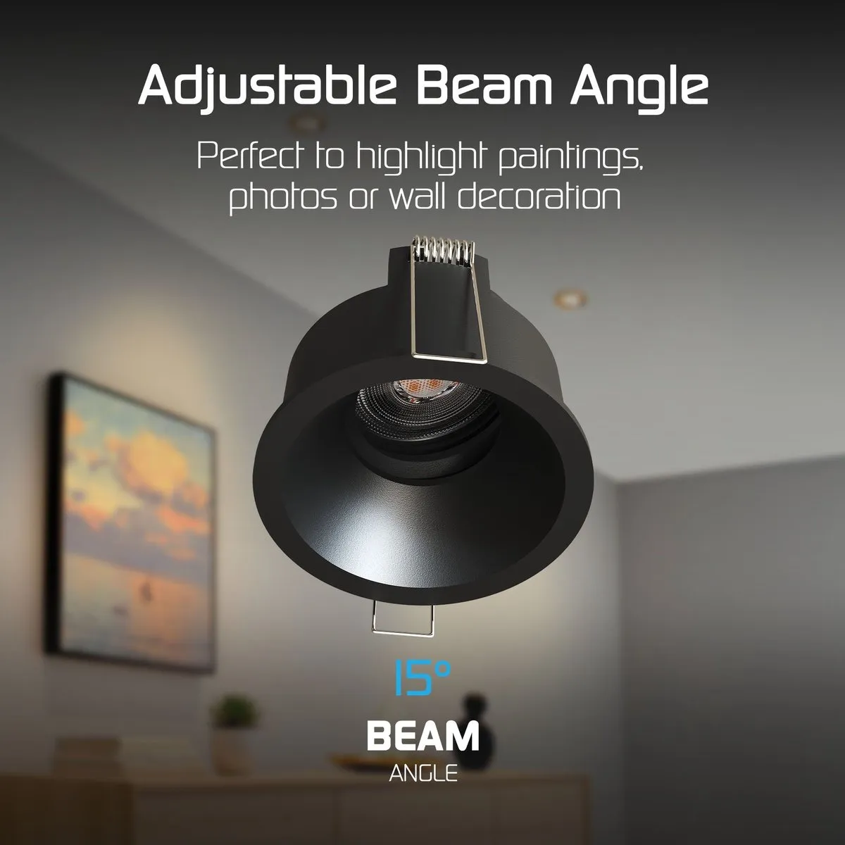 Ledvion LED Inbouwspot Ø81mm GU10 - Zwart - Dimbaar