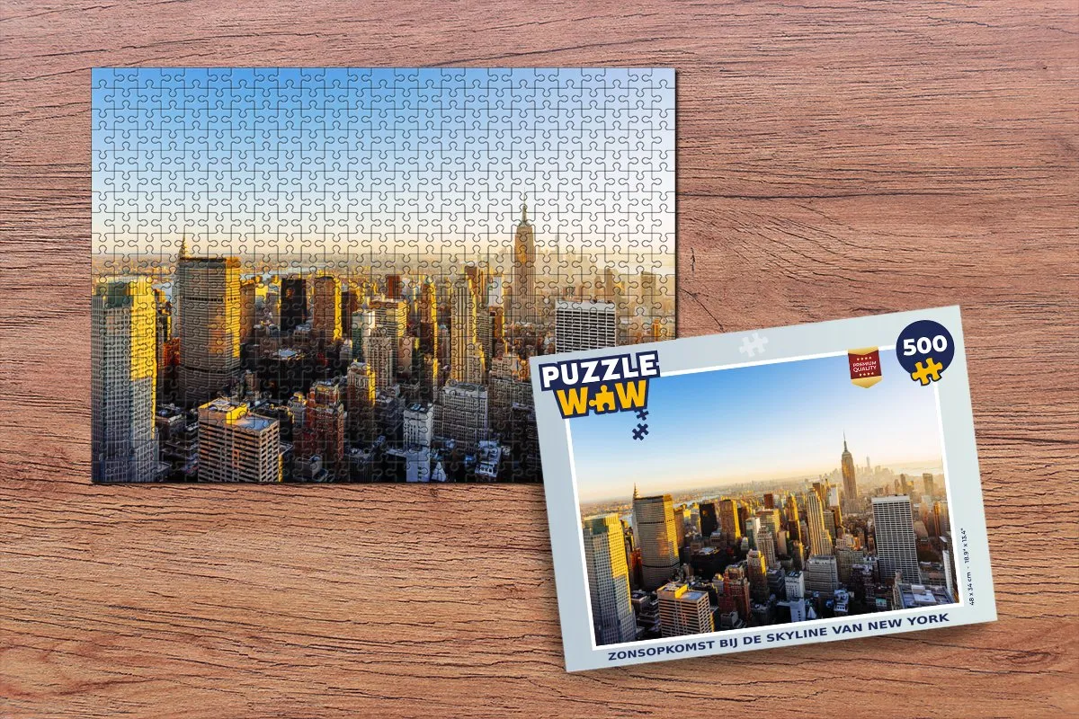 PuzzleWow New York Skyline Legpuzzel 500 Stuks - Multicolor