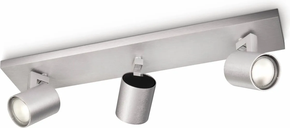Philips Runner Opbouwspot Aluminium - 3x GU10 Warmwit 2700K