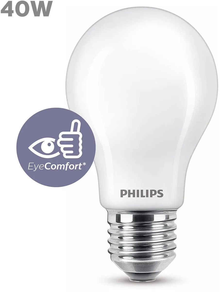 Philips LED E27 Koelwit 4.5W Mat - 4000K