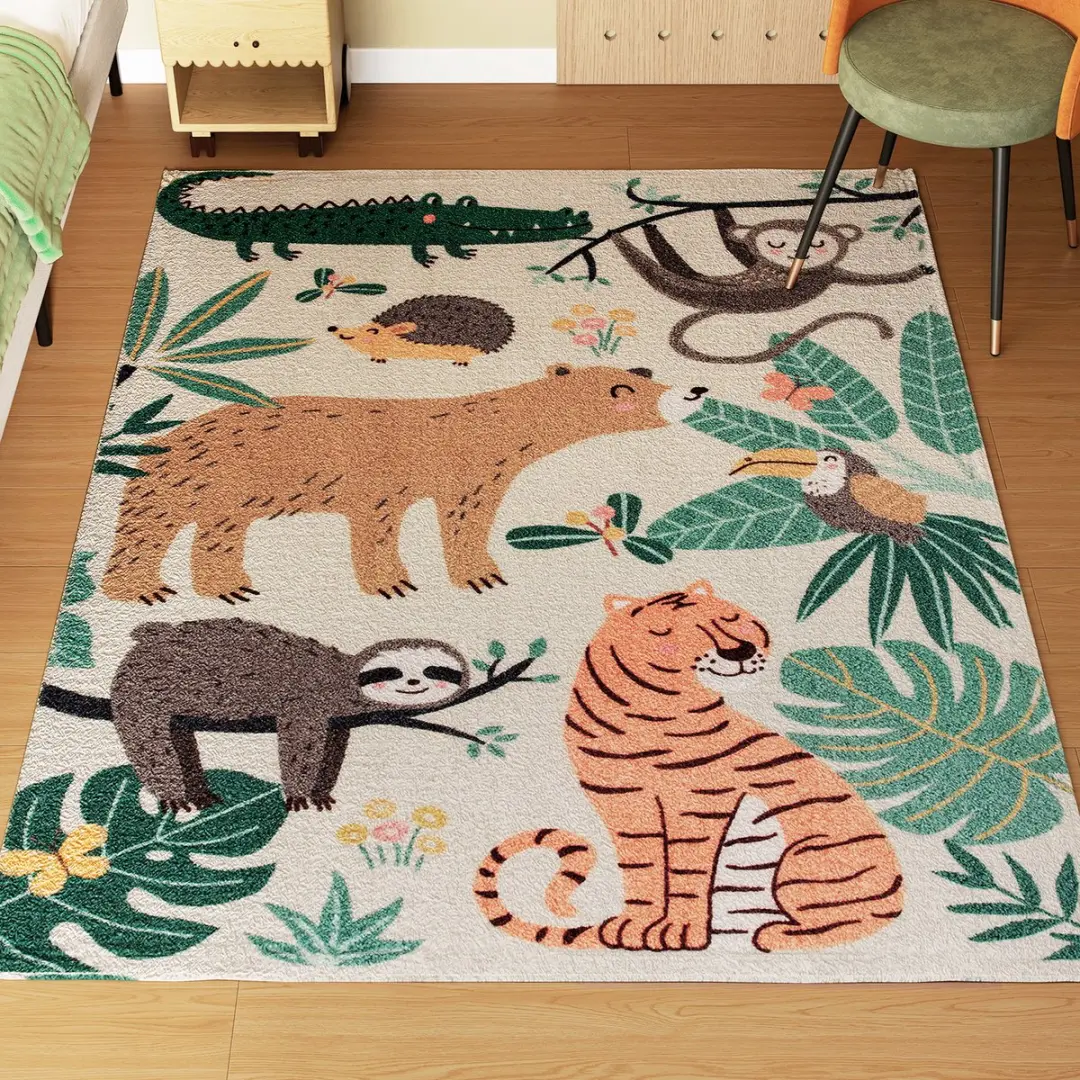 ECTEATOY® Vloerkleed met Junglepatroon