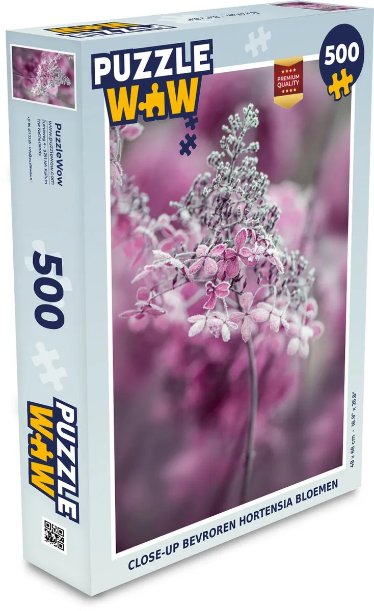 PuzzleWow Close-up Hortensia Legpuzzel 500 Stuks