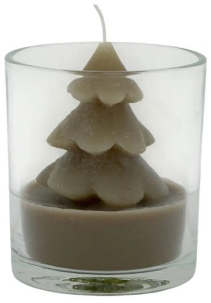 Home Society Kerst Boom in Glas Taupe