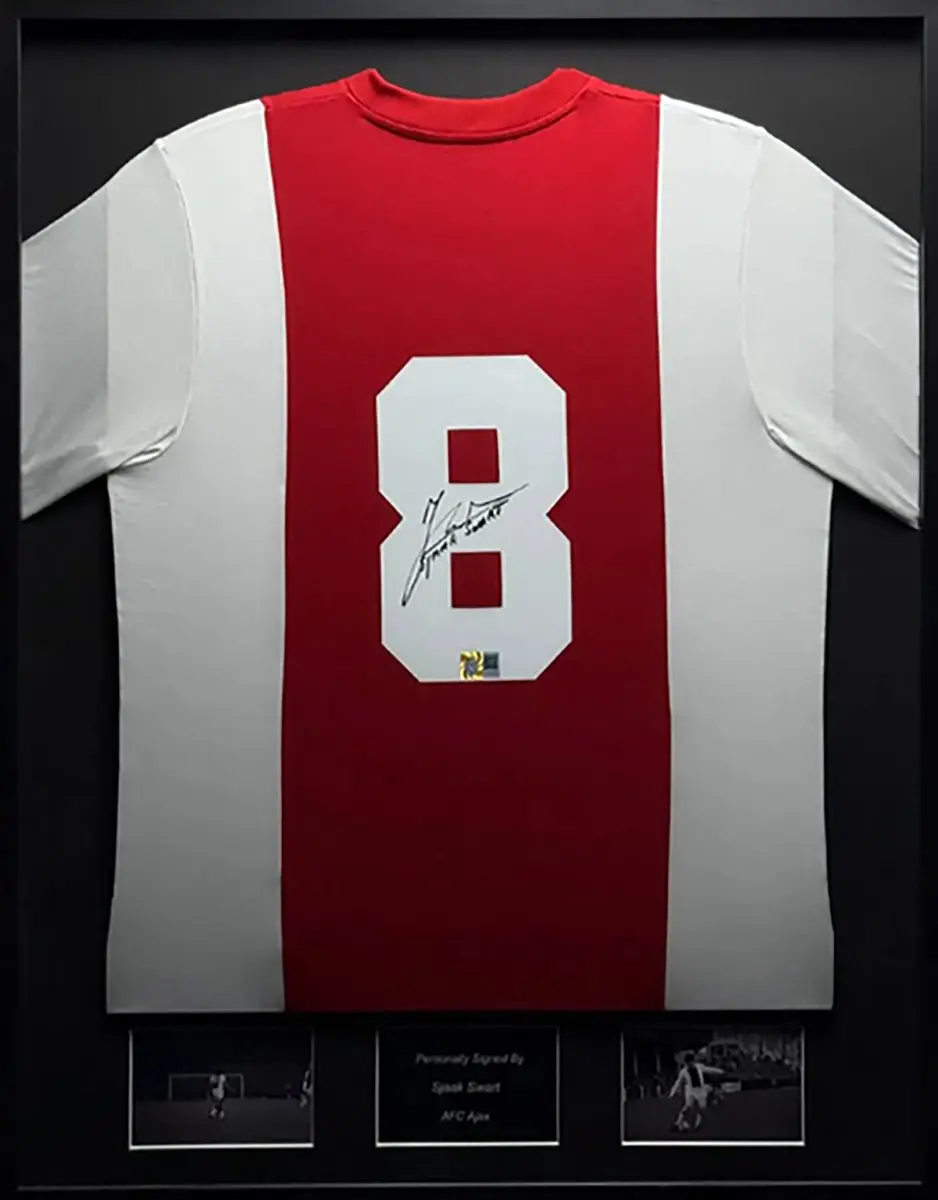 Sjaak Swart AFC Ajax 70’s ingelijst thuis shirt