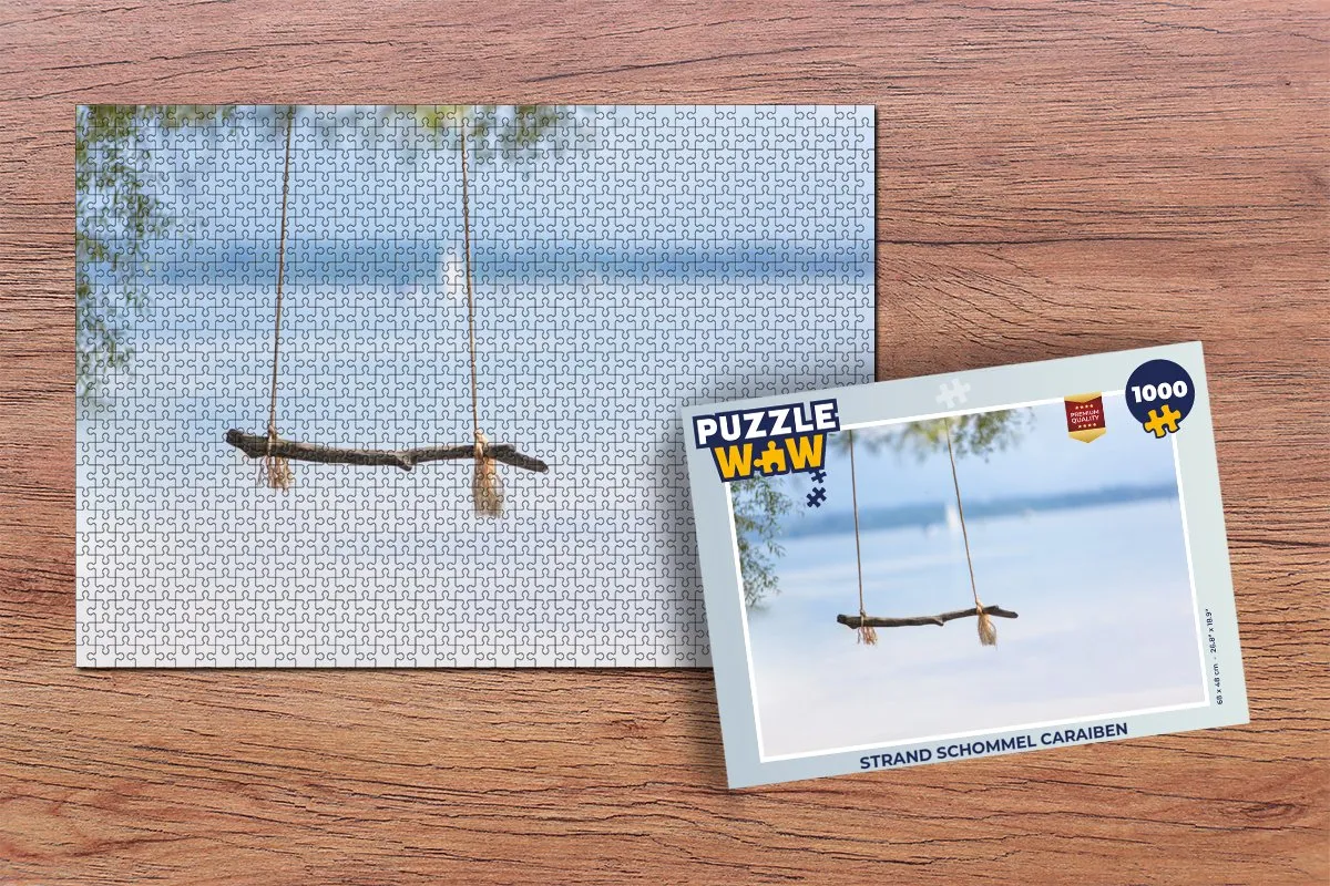 PuzzleWow Strand Schommel Caraïben Legpuzzel 1000 Stuks - Multicolor