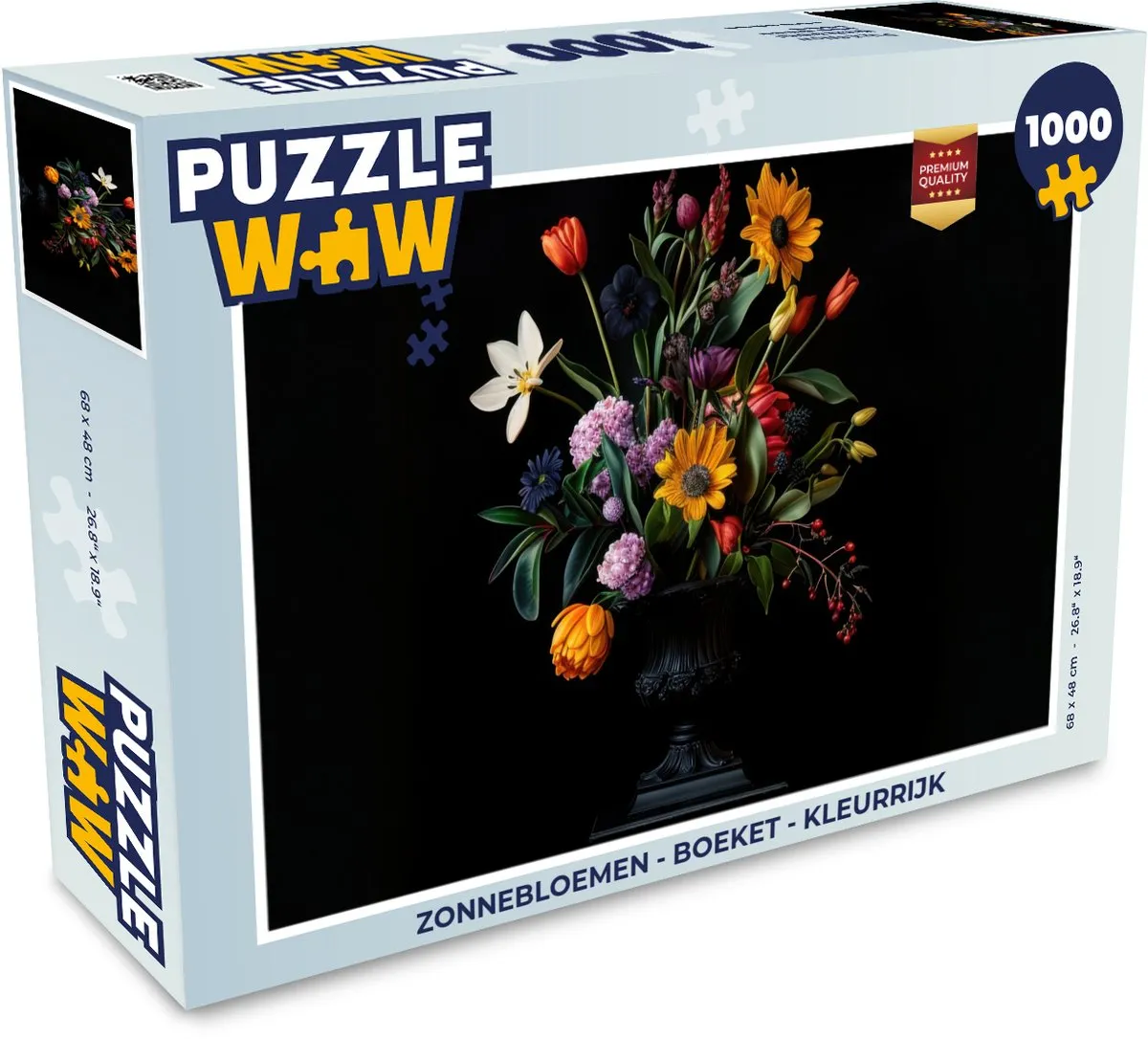 PuzzleWow Zonnebloemen Boeket Legpuzzel 1000 Stuks