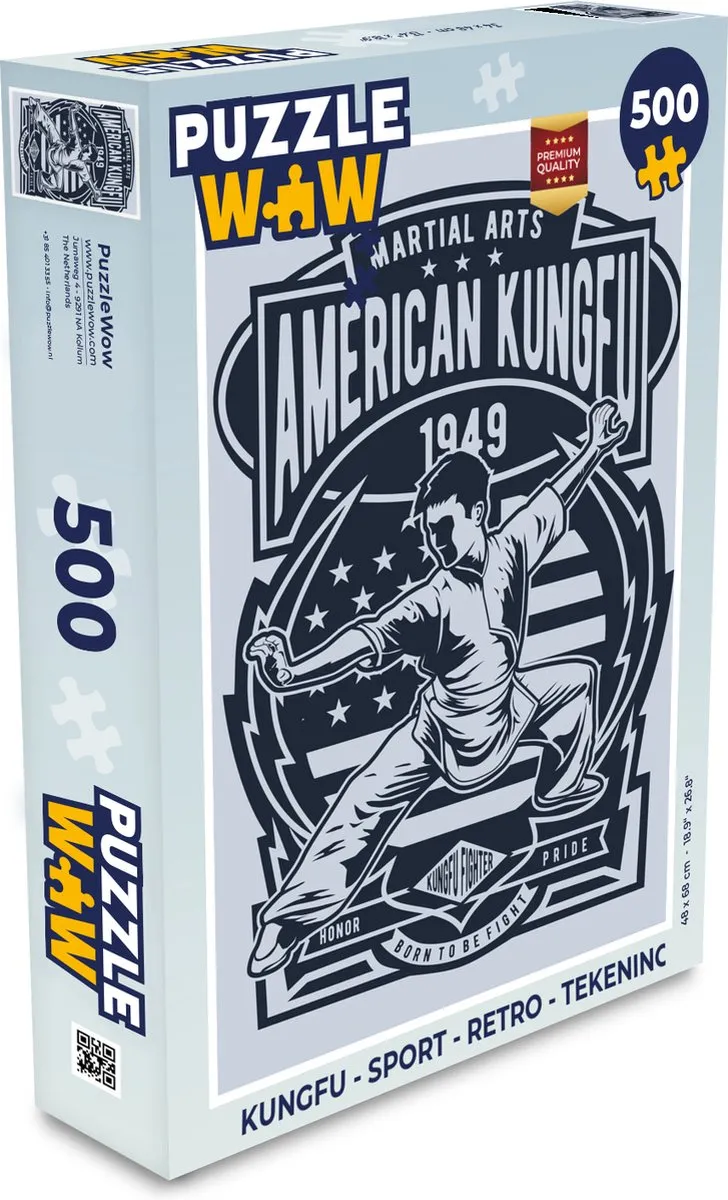PuzzleWow Kungfu Legpuzzel 500 Stuks