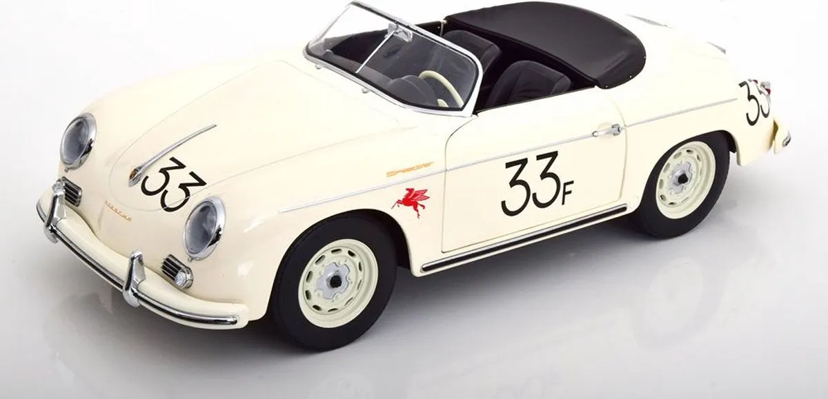 Porsche 356 A Speedster #33f James Dean 1955 KKDC120096 - 1:12 Schaalmodel - Wit